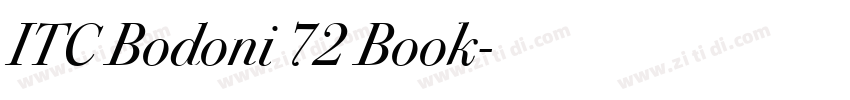 ITC Bodoni 72 Book字体转换 ITC Bodoni 72 Book字体转换